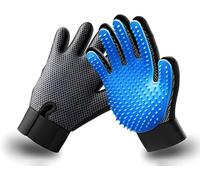 Small&Light Pair Grooming Gloves, Pet Grooming Glove Hair Removal Mess-free with 260 TipsDog, Premium De-shedding Glove for Easy Grooming Mitt For Dogs, Cats, Rabbits & Horses with Hair