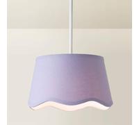 Small Lightshade Easy Fit Ceiling Shade Natural Linen Lampshade Scalloped Edge