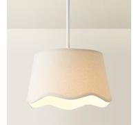 ValueLights | Mabel Small Natural Scallop Edge Linen Lamp Shade and Bulb | Shades, Home Décor & Improvement Essential