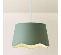 Small Lightshade Easy Fit Ceiling Shade Natural Linen Lampshade Scalloped Edge