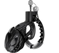 Small Lightweight Male Chastity Cage with Adjustable 8 Sizes and Invisible Lock Man Penis Exercise Bondage Sex Toys for Men Gay(Black-L)
