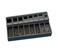 Small Lightweight Screw Sorting Tray, Gray White Lettering | 6.9 x 3.0 x 2.4 inches (17.5 x 7.5 x 6 cm); Weighs 4.6 oz (135 g);