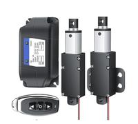 Small Linear Actuator 12V/24V 10mm 15mm Max Force 33Lbs Electric Motor For Robitcs With Wireless Control Bracket(M1 24V 50N,10mm Stroke length)