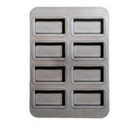 Small Loaf Pans for Baking - Brownie Baking Pan, 10.04x7.87x1.57 inches Financier Mold, Small Loaf Molds | 8 Cavity Divided Rectangle Meat Non-Stick Tray for Muffin, Brownies, Cupcake, Cheesecake