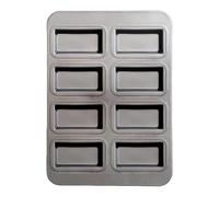 Small Loaf Sarts - Financier Cake Mold | Professional Quick Release Baking Oven Mold | 8 Cavities Divided Rectangle Meat Non-Stick Tray for Muffins, Brownies, Cupcake, Cake D
