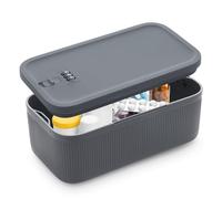 Small Lockable Storage Box with Combination Code - Secure Medicine Safe, Phone Jail, and Snack Box for Home, Fridge, Office, or Travel - Reusable BPA-Free, Portable Design (23.5 x 12.8 x 9.2cm)