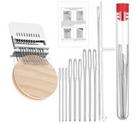 Small Loom Speedweve Type Weave Tool, Knit Patch Kit, Mini Portable Darning Loom Kit, Patchwork Weaving Tool for Quickly Mending Jeans Socks, Sewing Craft Supplies,Loom Knitting Kit for Beginners