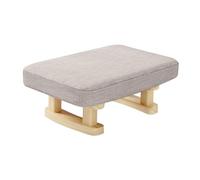 Small Low Ottoman Sofa Footrest Padded Foot Stool,Foot Rest with Wooden Legs for Bedroom, plain colour