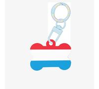 Small Luxembourg Flag Print Acrylic Pet ID Tags, Personalized Dog and Cat Bone Shaped Sign, for Large and Small Pet Collar