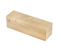 Small Magic Wooden Puzzle Box with Hidden Secret Compartment Brain Teaser Box for Adult Jewellery Surprise (Natural Wood Color)