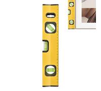 Small Magnetic Level, 45/90/180 Degree Magnetic Tool with 4 Bubbles - Small Level for Precision Work - For Hanging Paintings Writing Painting Renovation Home Indoor Outdoor