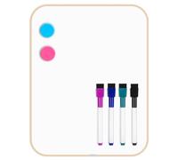 Small Magnetic Whiteboard 22 x 28 cm - Mini Dry Erase Board for Wall, Fridge & Locker - Includes Markers, Magnets & Mounting Kit - Ideal for Kids, Students, Home, Office, Gold