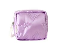 Small Makeup Bag for Purse Bow Mini Cosmetics Bag Cute Square Makeup Pouch Travel Mini Makeup Bag Portable Toiletry Cosmetic Pouch, Style 6, Simple