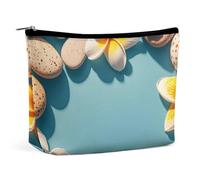Small Makeup Bag for Purse, Waterproof PU Leather Frame Exotic Floral Pattern Printing Cosmetic Bag Portable Toiletry Organizer Mini Makeup Pouch Versatile Zipper Pouch for Women, Travel, Gifts