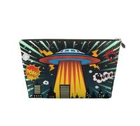 Small Makeup Bag for Purse - Waterproof Travel Toiletry Cosmetic Bags Portable Leather Makeup Storage Pouch Women Cosmetic Accessories Organizer(Comic City Boom)