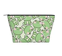 Small Makeup Bag for Women Teen Girls Small Cosmetic Toiletry Bag Travel Cute Pocket Makeup Bag Accessories Organizer Cute Frog