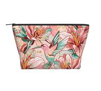 Small Makeup Bag for Women Teen Girls Small Cosmetic Toiletry Bag Travel Cute Pocket Makeup Bag Accessories Organizer Tropical Floral