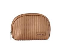 Small Makeup Bag Travel Makeup Bag Cute Soft Leather Cosmetic Pouch Portable Large Capacity Organizer Small Quilted Beauty Bag Waterproof Handy Zipper Pouch for Women Girls (A)