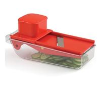 Small Mandoline Slicer - Portable Vegetable Slicer for Kitchen, Travel, On The Go - Adjustable thickness mandoline Slicer Food Cutter with Container All-in-1 Compact Vegetable Chopper- with Bowl
