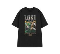 Marvel Loki Men's Black Short Sleeve Graphic Tee | Crew Neck Casual T-Shirt | Loki Master of Mischief Classic Apparel | Television Show Merchandise | Superhero Fan Top