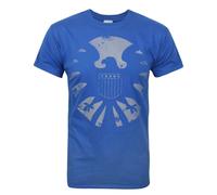 (Small) Marvel Short Sleeved T-Shirt (Mens Blue)