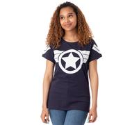 (Small) Marvel Short Sleeved T-Shirt (Womens Blue)