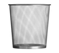 Small Matt Silver Mesh Waste Paper Bin Basket Semi-transparent Durable Home New