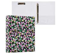 Small Meadow Plants Flower 3 D-Ring Binder A4 1 Pack with 200 Sheet for Kids School Supplies Women Men Office