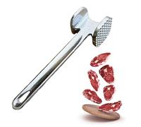 Small Meat Mallet Aluminium Tenderizer, Stainless Steel Meat Tenderizer, Meat Tenderizer Hammer, Heavy Duty Aluminum Meat Mallet Pounder, for Steak, Chicken, Pork, Dishwasher Safe