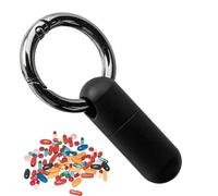 Small Medicine Bottle,Waterproof Portable Pill Case Titanium Medicine Pill Box - Anti-Rust Organizer Keychain Small Holder for Outdoor