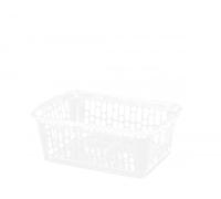 Small, Medium and Large Plastic Storage Baskets - Clear | Handy Storage Basket For Shelves, Decorative Plastic Box, Wardrobe Organiser, Toy Storage, Organiser Baskets for Kitchen or Bathroom (MEDIUM)