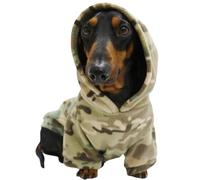 Small Medium Dogs Cats Camouflage Hoodie Sweater for Winter, Double Sided Fleece Lined Jacket Soft Warm Puppy Pet Outfit (XS)
