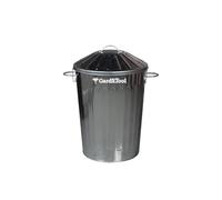 Small Medium Large Extra Large Galvanised Steel Metal Dustbin Kitchen House Garden Storage Unit Bin ([ 60L Metal Bin ])