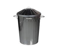 Small Medium Large Extra Large Galvanised Steel Metal Dustbin Kitchen House Garden Storage Unit Bin ([ 90L Metal Bin ])