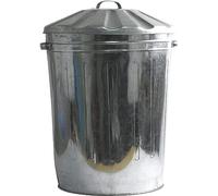 Small Medium Large Extra Large Galvanised Steel Metal Dustbin Kitchen House Garden Storage Unit Bin ([ 60L Metal Bin ])