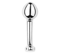 Small Medium Large Huge 3 Size Bullet Metal Anal Beads Butt Plug Fake Dildo Wearable BDSM Insert Sex Toy for Male Female White S