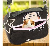 Small Medium Large Pet Carrier Bag for Hamsters, Squirrels, Guinea Pigs, Chinchillas & Hedgehogs - Travel Soft Pet Backpack with Cotton Bed (Medium 4.75L)