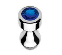 Small Medium Large Super Huge 3 Size Metal Anal Beads Butt Plug Set Round Jewelry BDSM Insert Sex Toy for Male Female Blue 3Pc