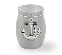 Small Memorial Ashes Holder Anchor Nautical Boat Fishing Container Jar Vial Brushed Stainless Steel Cremation Funeral Mini Urn