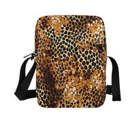 small messenger bag for women Shoulder Bag For Woman Cross Body Purse Adjustable Strap for School School- Leopard Gradient Glitter Decoration Sequins Purple Yellow