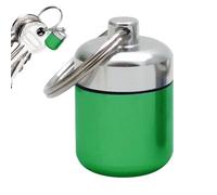 Small Metal Box, Keychain Pill Container, Metal Pill Organiser for Outdoors, Portable Pill Organiser with Sponge Pads for Backpacking, Colourful Pill Case for Camping,