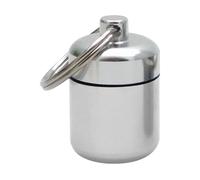 Small Metal Box Keyring - Portable Pill Case , Dense Mini Storage Container Design | Outdoor Travel Container with Sponge Pad Insert for Camping Backpack Everyday with Space