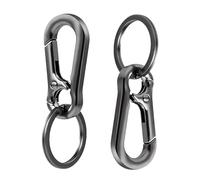 Small Metal Carabiner Clip Keyring, Portable Key Chain Lightweight Keyring for Men & Women, Compact Key Clip for Keys and Accessories
