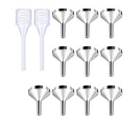 Small Metal Funnel With Minis Pipette For Filling Small Minis Bottle Or Containers Atomizer Perfumes Liquid Essential Oil Bottle Funnel With Pipette