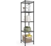 SONGMICS 5 Tier Metal Garage Shelving Unit, Adjustable Narrow Storage Shelf