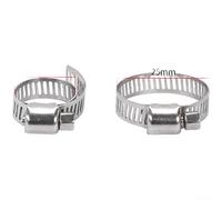 Small Metal Hose Clamp 6mm Secure Fastener(KG16-25MM) | Adjustable diameter fit, secure locking, prevents leaks, automotive boats, multi-purpose