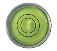 Small Metal Round Circular Bulls Eye Spirit Bubble Level (Green Liquid) Circular - Surface Level Tool Clock Camera Hobby Tripod Caravan