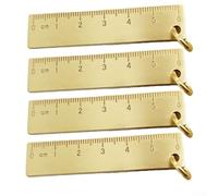 Small Metal Ruler 6cm with Key Ring for Travel