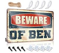 Small Metal Tin Beware Of Ben Sign Funny Wall Decor Signs Tin Signs For Garage(20X30CM)