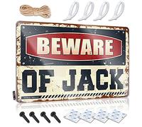 Small Metal Tin Beware Of Jack Tin Sign Funny Wall Decor Signs Tin Signs For Garage(20X30CM)